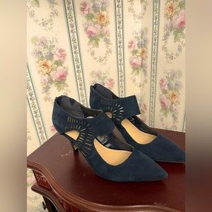 Navy Blue Pumps. Worn twice. Very comfortable. 2 1/2 inch heels.
